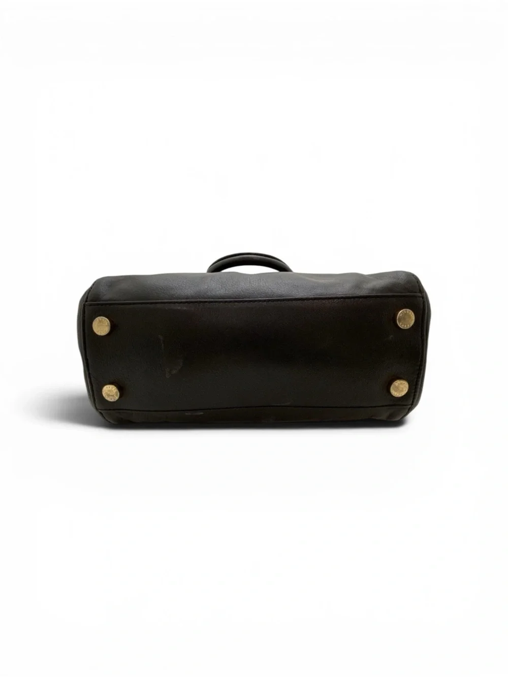 Michael Kors Vanessa Medium Chain Satchel Black Leather Gold Hardware - Picture 6 of 14